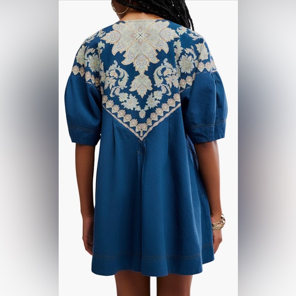 Orson shift Mini Dress NWOT indigo combo - Picture 2 of 4